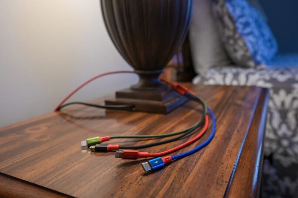 Charging cables on every nightstand so your phone is refreshed as you are come morning