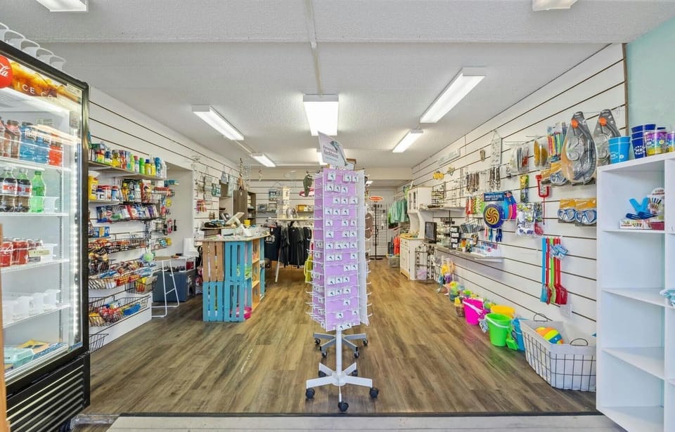 Convenient on-site shop stocked with essentials and snacks