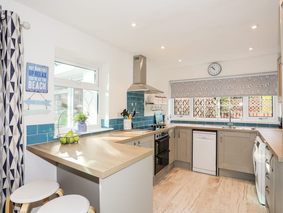 Fridge, dishwasher, electric kettle, toaster