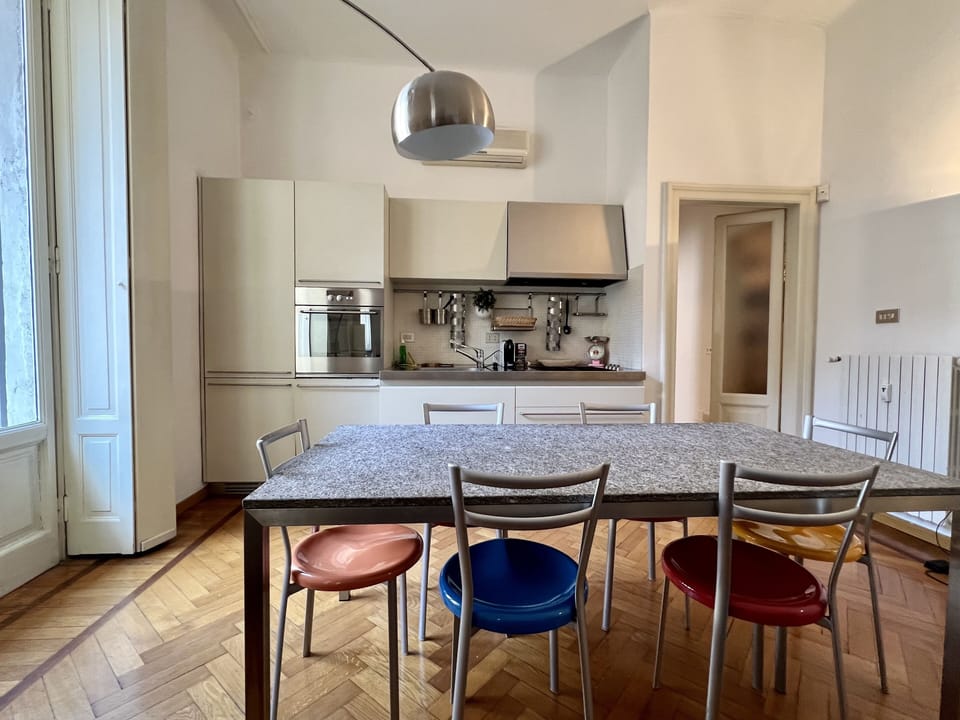 dining room with kitchen