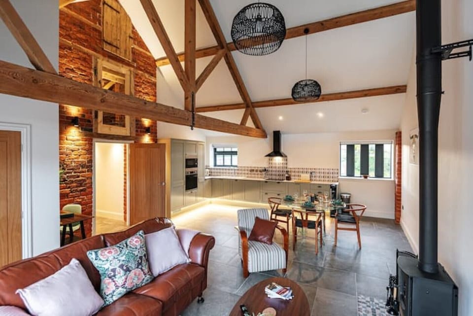 Full kitchen and gorgeous open plan living space