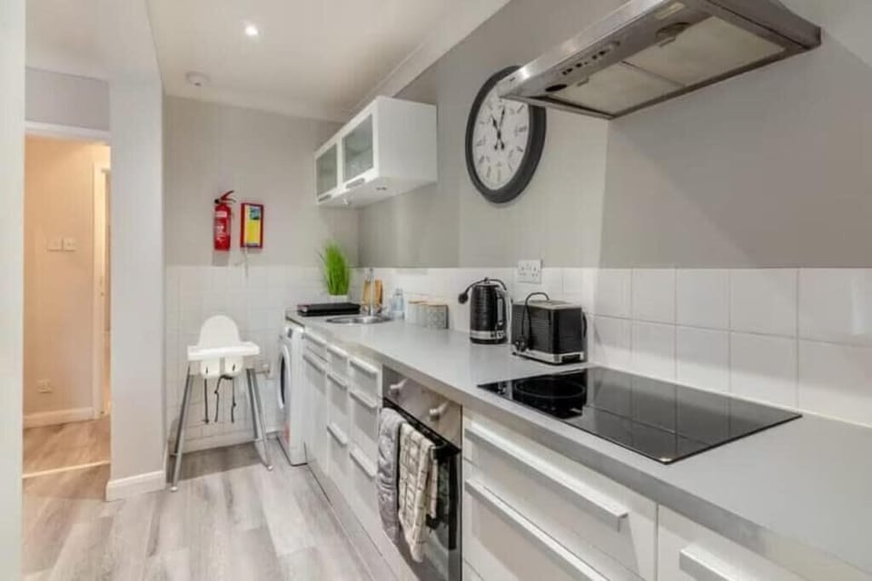 Open plan living with modern well appointed kitchen