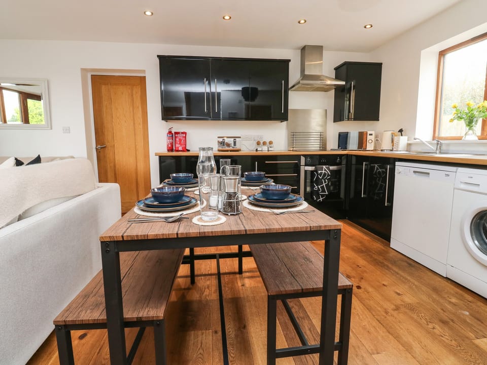 Fridge, dishwasher, electric kettle, toaster
