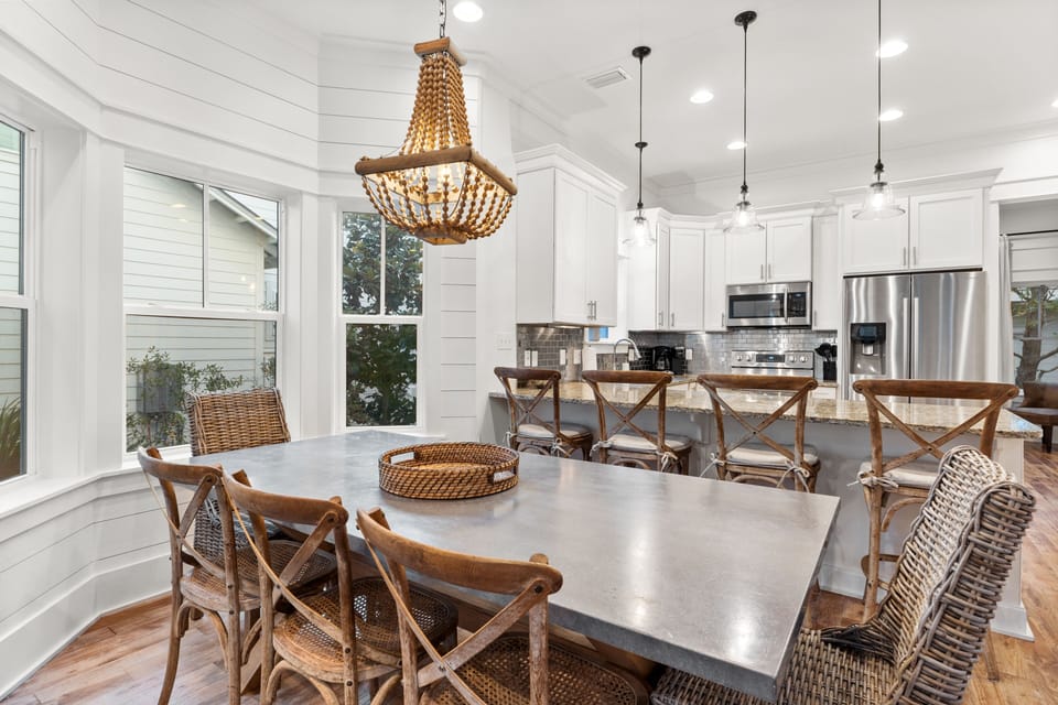 Dining table seats 8