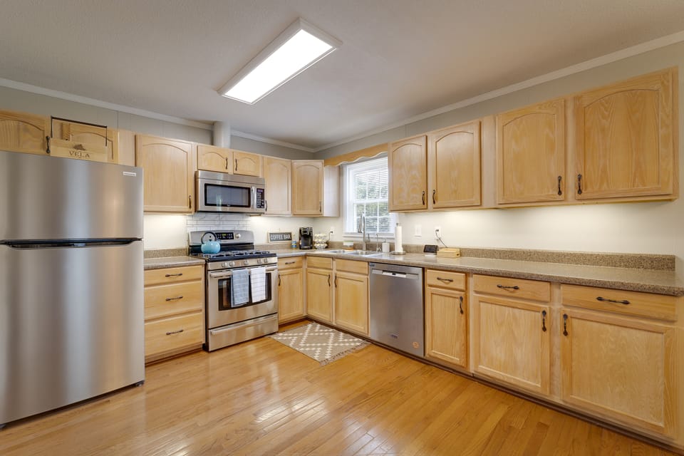 Kitchen. Full stocked with cooking and kitchen essentials. 