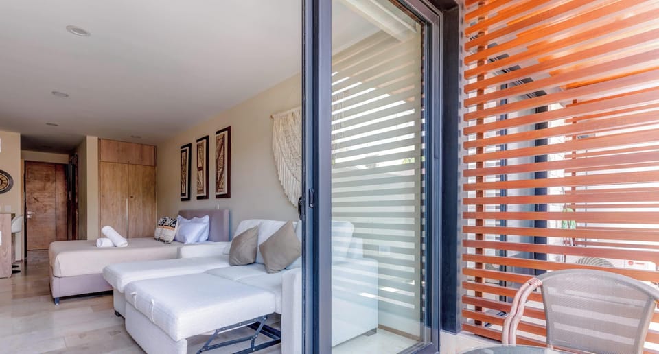 Snuggle into the comfort of this inviting private terrace perfect for unwinding.