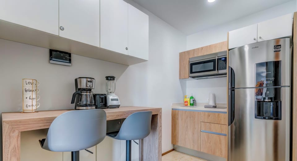 The kitchen has all the essentials