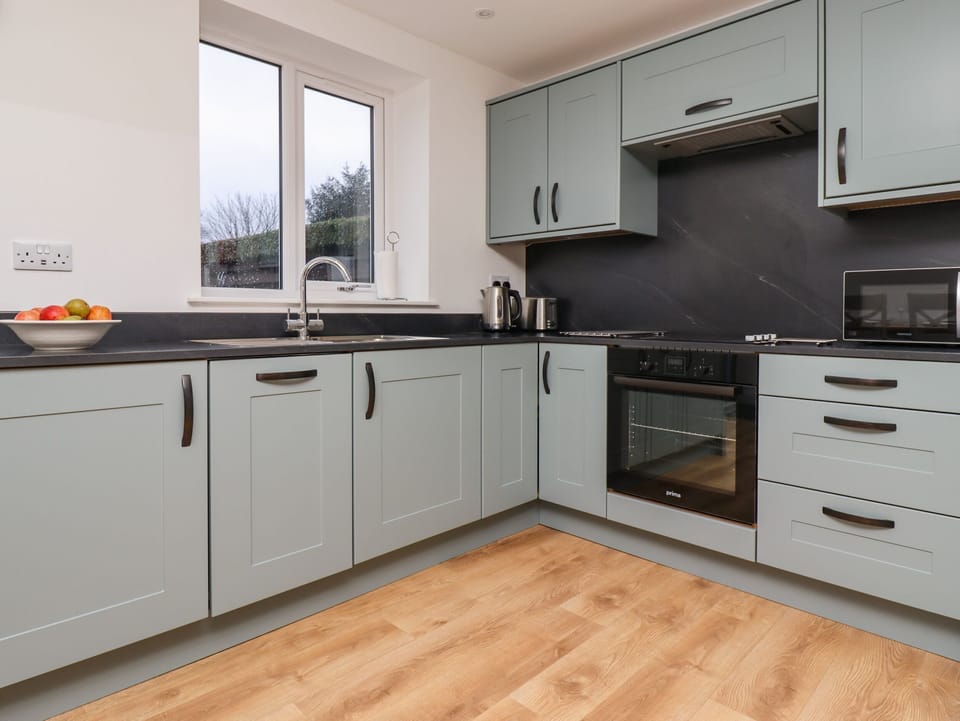 Fridge, dishwasher, electric kettle, toaster