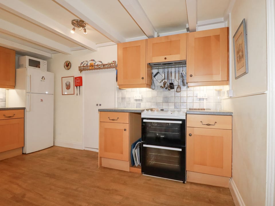 Fridge, dishwasher, electric kettle, toaster