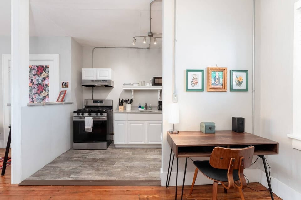 Immerse yourself in culinary delight in this sleek, well-equipped kitchen. Stainless steel elegance meets granite luxury, while ample seating invites conviviality. Elevate your cooking experience in style!