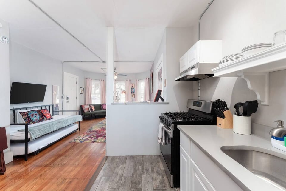 This well-lit and equipped kitchen will make your food a lot more flavorful! 