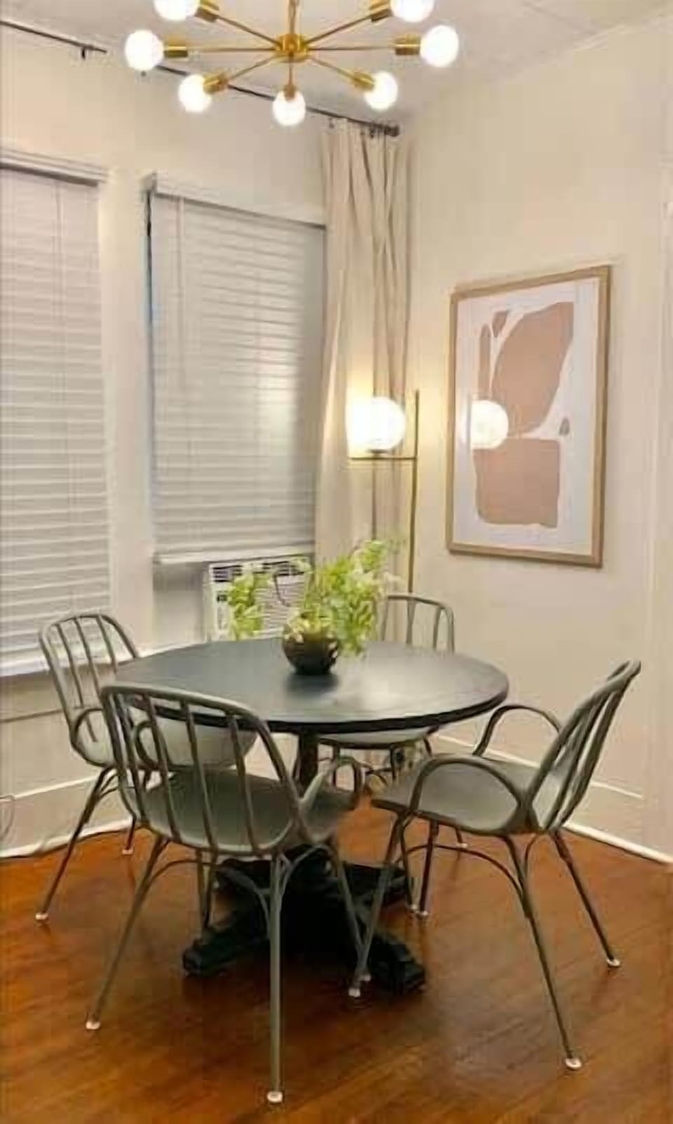 Large dining table for shared meals, game nights, or work sessions