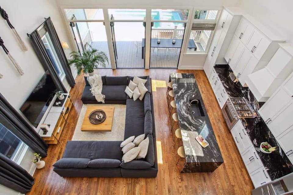Living Room and Kitchen - identical across both homes, you will have access to 2 spaces that look like this. 