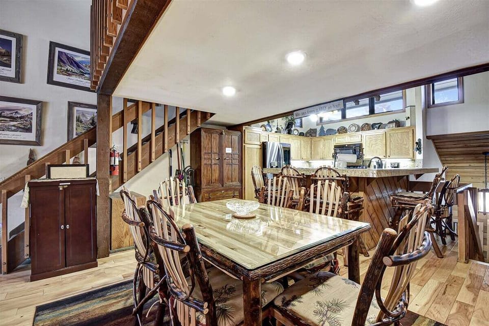 Dining room and kitchen