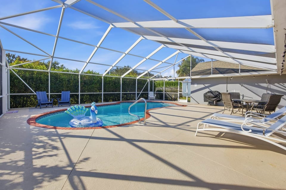 Screen Enclosed Heated Salt Water Pool