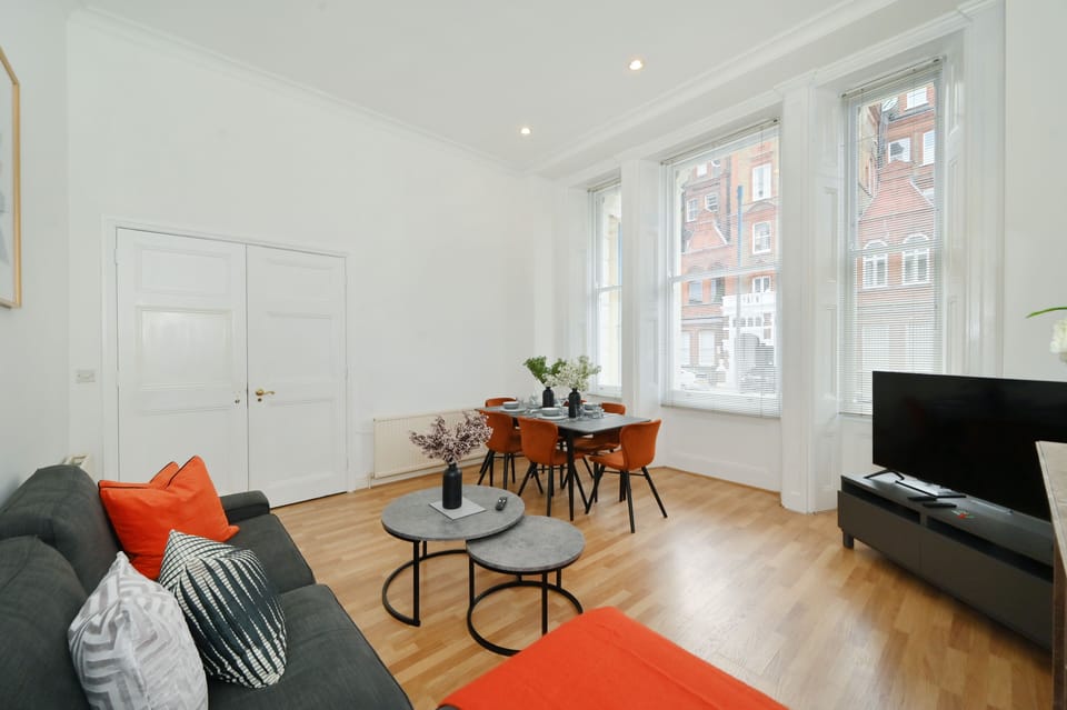 Superior Apartment | Living area | 50-inch Smart TV with digital channels, fireplace, Netflix