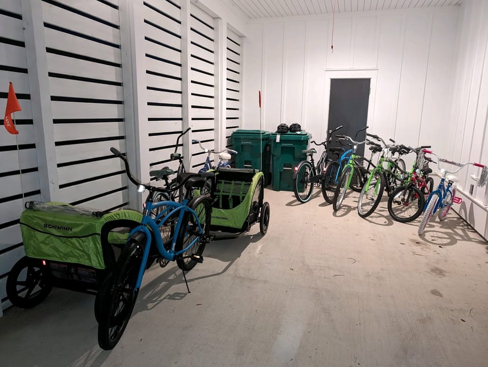 Ride a bike and explore the park and neighborhoods