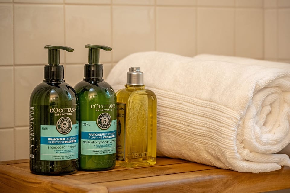 Indulge in our selection of L'Occitane en Provence bath products.