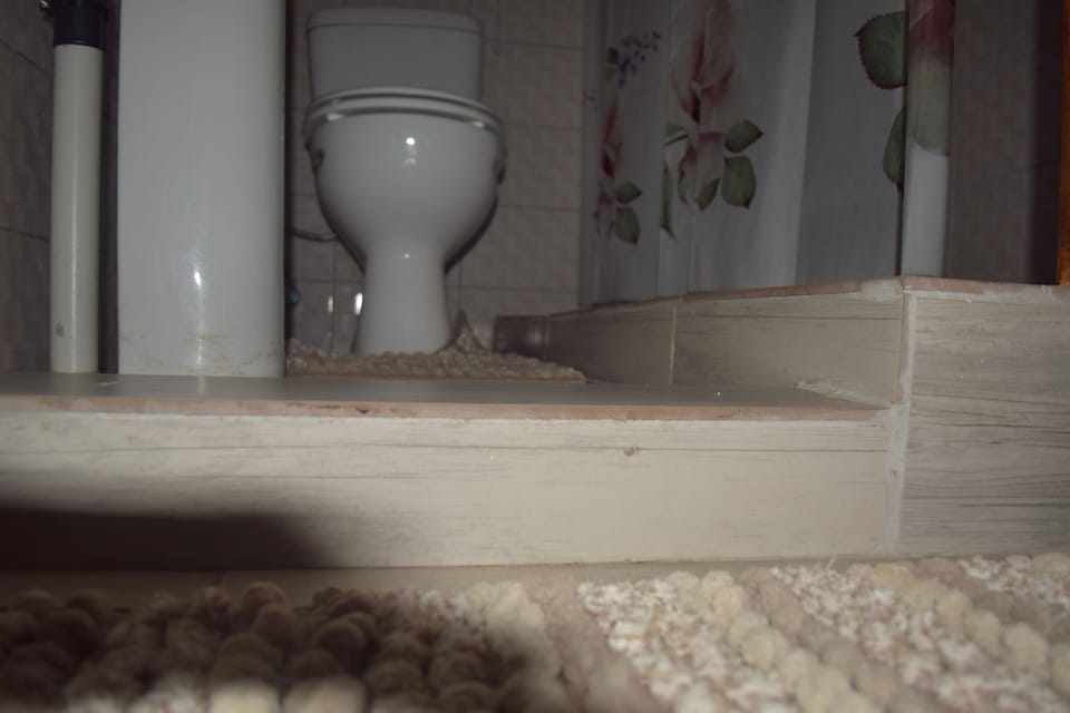 Shower, rainfall showerhead, free toiletries, bathrobes