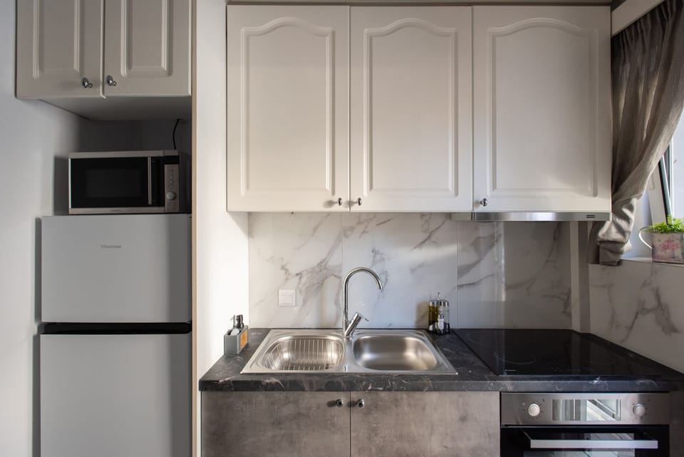 Family Apartment, 2 Bedrooms, Non Smoking, City View | Private kitchen | Full-size fridge, microwave, oven, stovetop