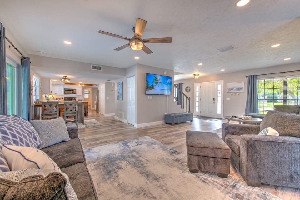 Open spaces throughout the main floor