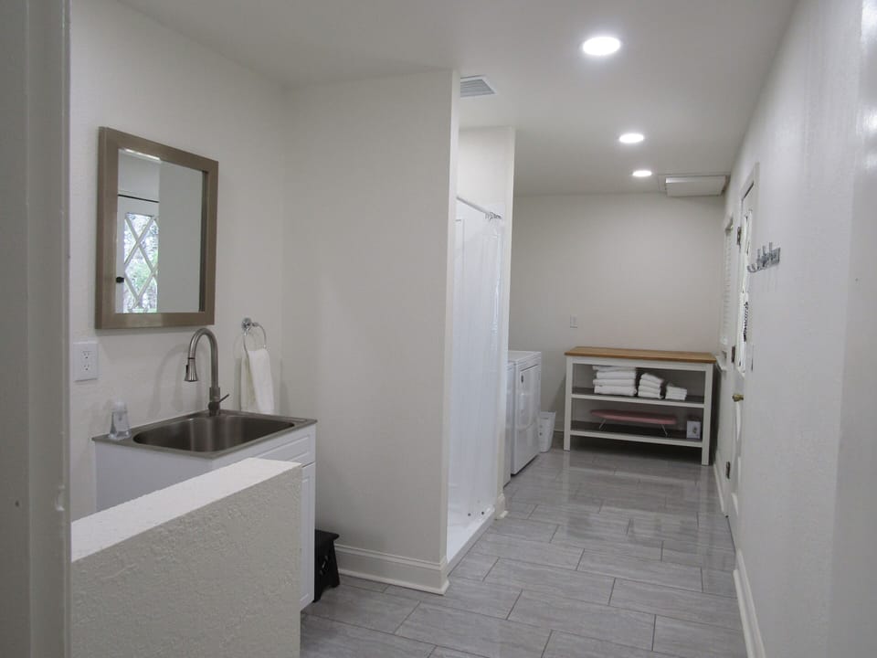Downstairs' bathroom/mudroom/laundry