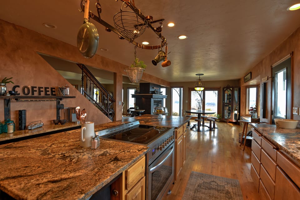 Cook a gourmet meal in the expansive kitchen.