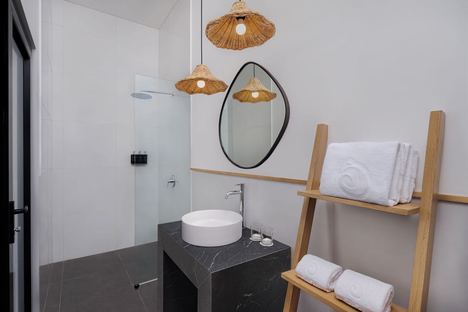 Shower, free toiletries, hair dryer (on request), towels