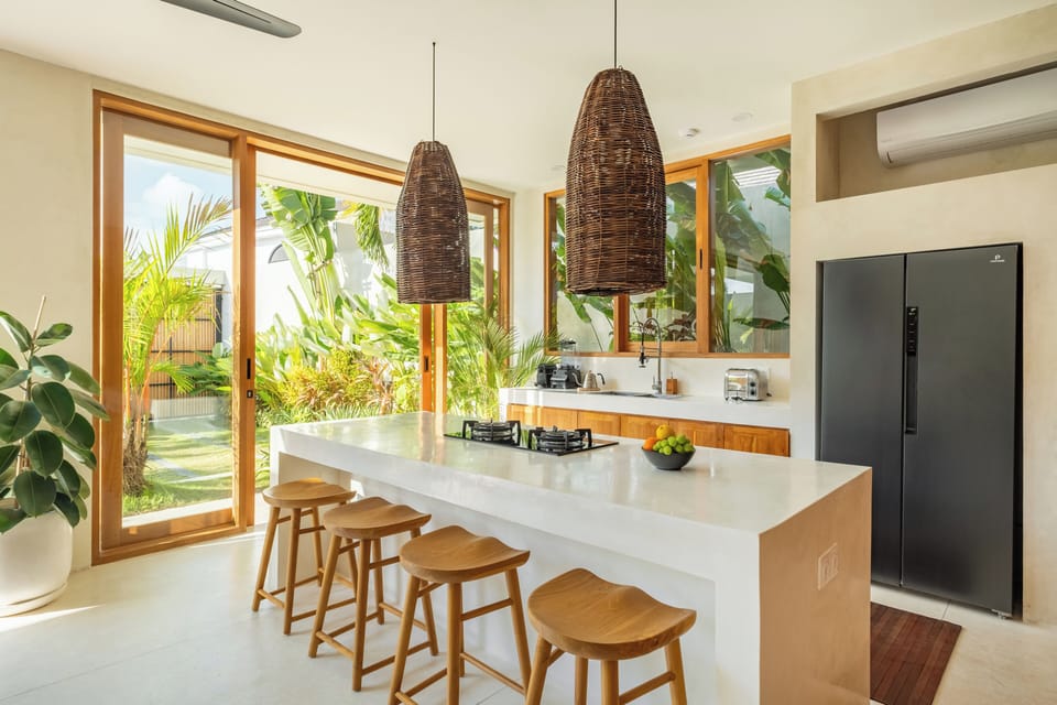 Villa, 2 Bedrooms | Private kitchen | Fridge, microwave, stovetop, coffee/tea maker