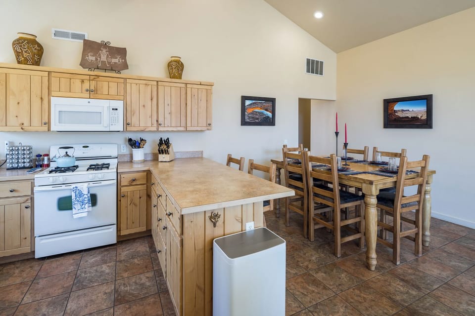 Whip up your favorite meals in this beautifully designed kitchen