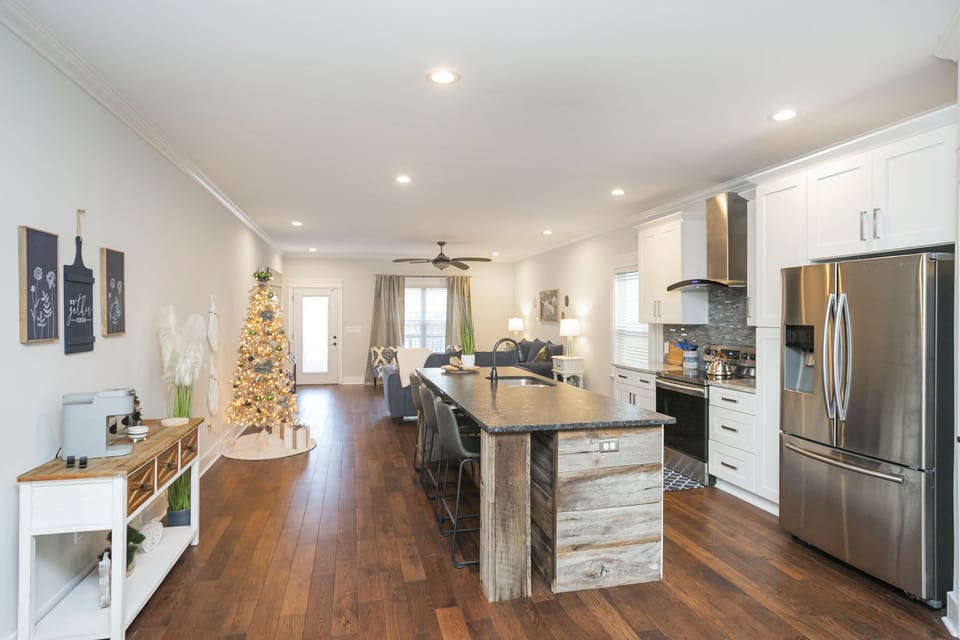 What a great place to entertain in this open kitchen!