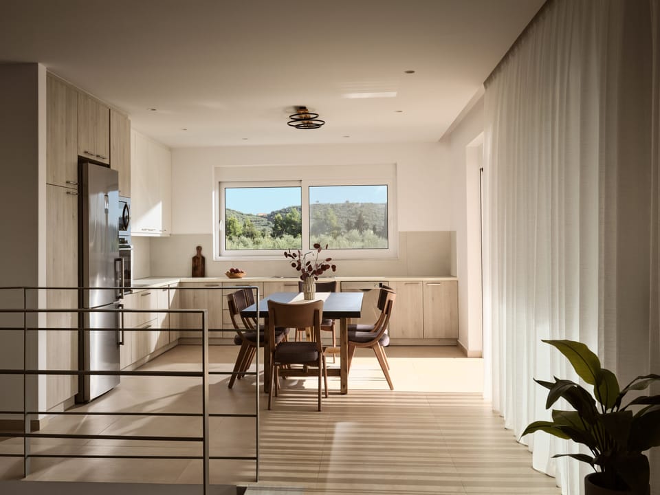A fully equipped kitchen for culinary creations. 