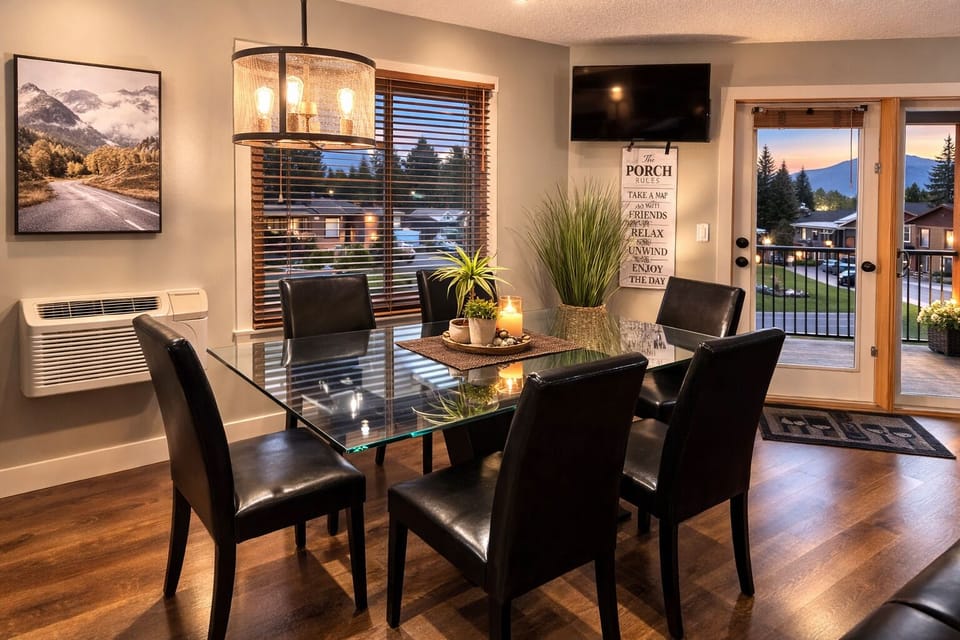 Dining area with views and access to Balcony 1