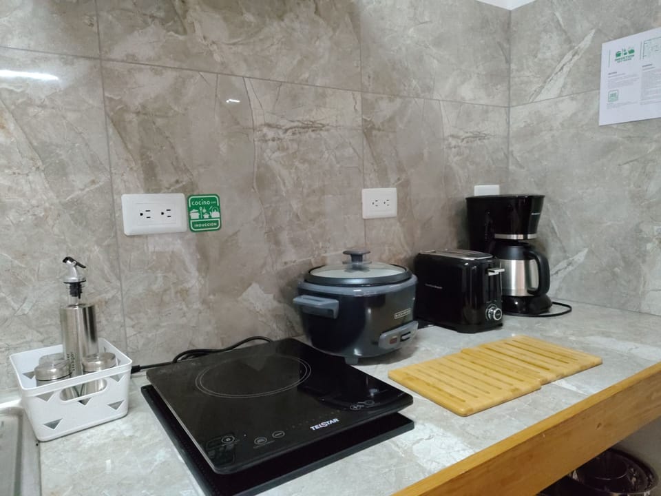 Family Apartment, 1 Bedroom, Kitchen, Ground Floor | Private kitchen | Shared fridge, microwave