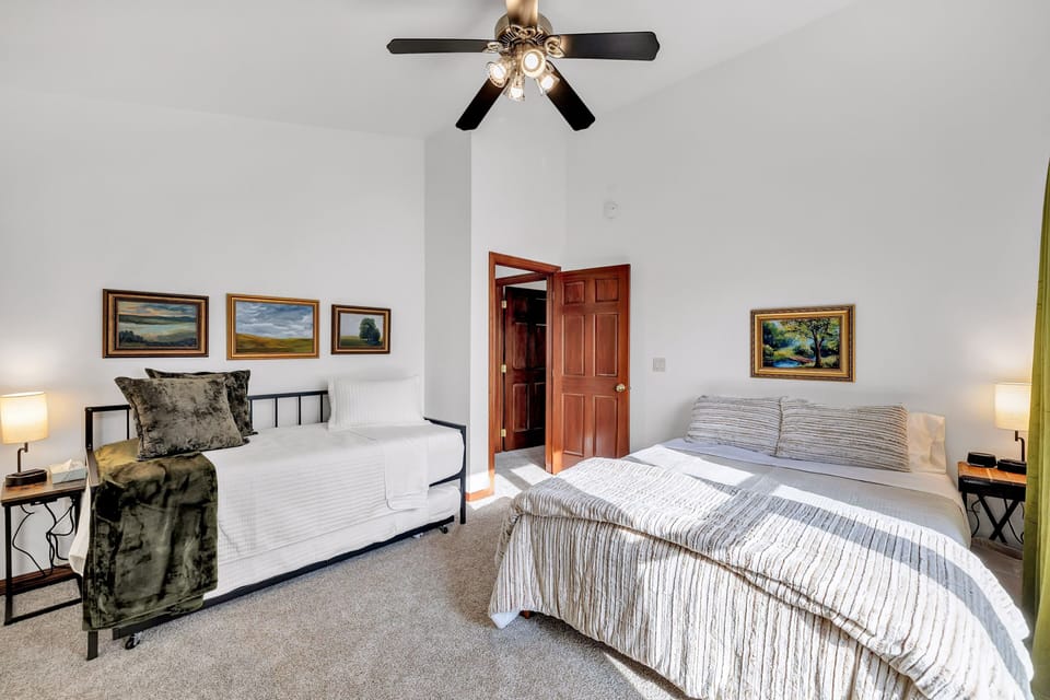 Upstairs Bedroom 3 - Queen Bed and Twin over Twin Trundle Bed