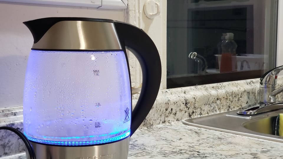 Enjoy a hot cup of tea, coffee, or toast your favorite staple