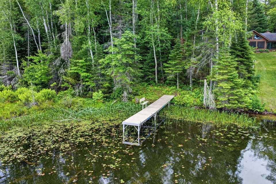 A dock coming out into the water