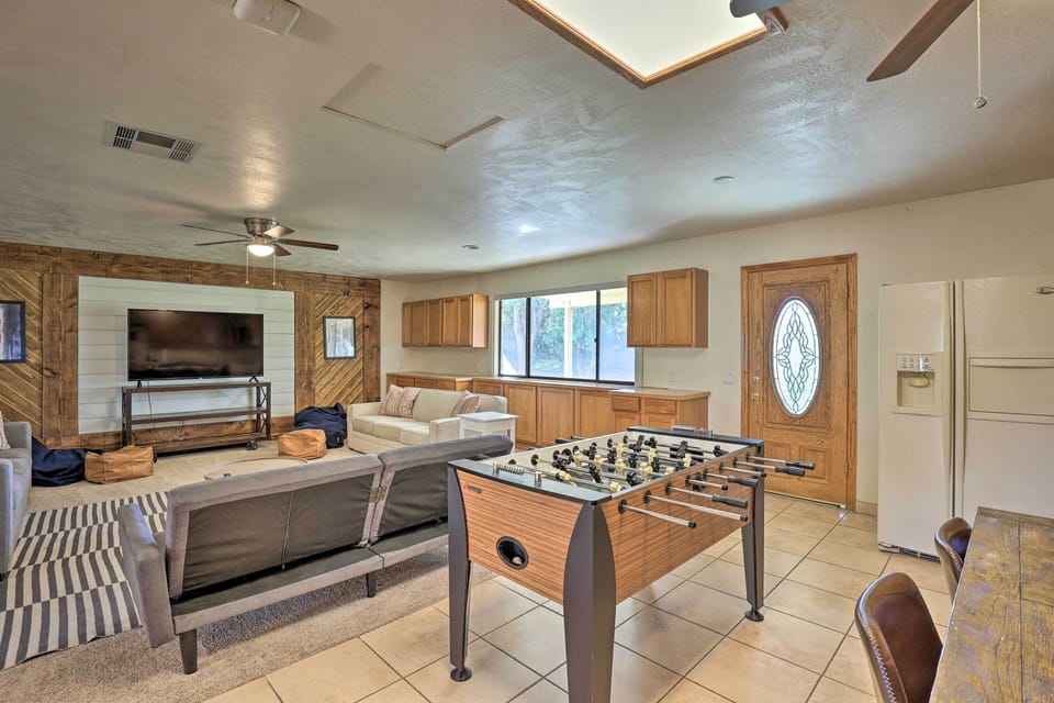 Den | Futon | Smart TV | Foosball Table | Bonus Kitchenette