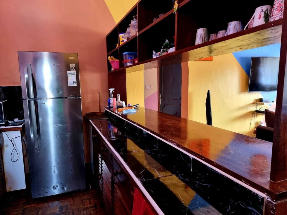Deluxe Apartment | Private kitchen | Fridge, microwave, cookware/dishes/utensils