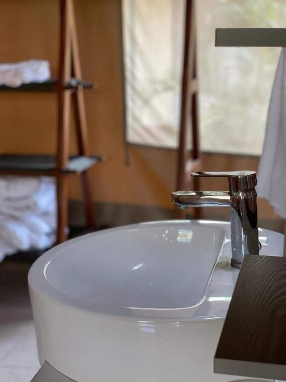 Luxury Tent, 1 Queen Bed | Bathroom | Slippers, soap, shampoo, toilet paper