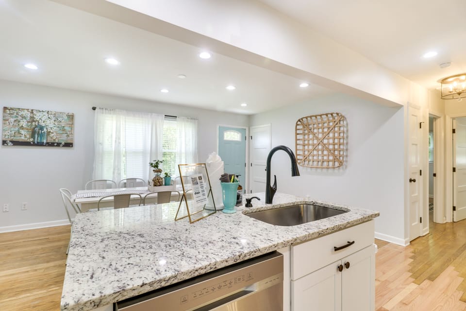Lovely kitchen island with seating for four