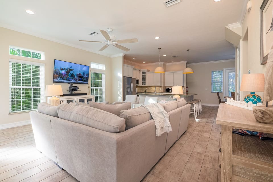 This open concept family room allows everyone to be together!