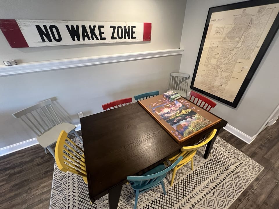 A quiet space to work on a puzzle