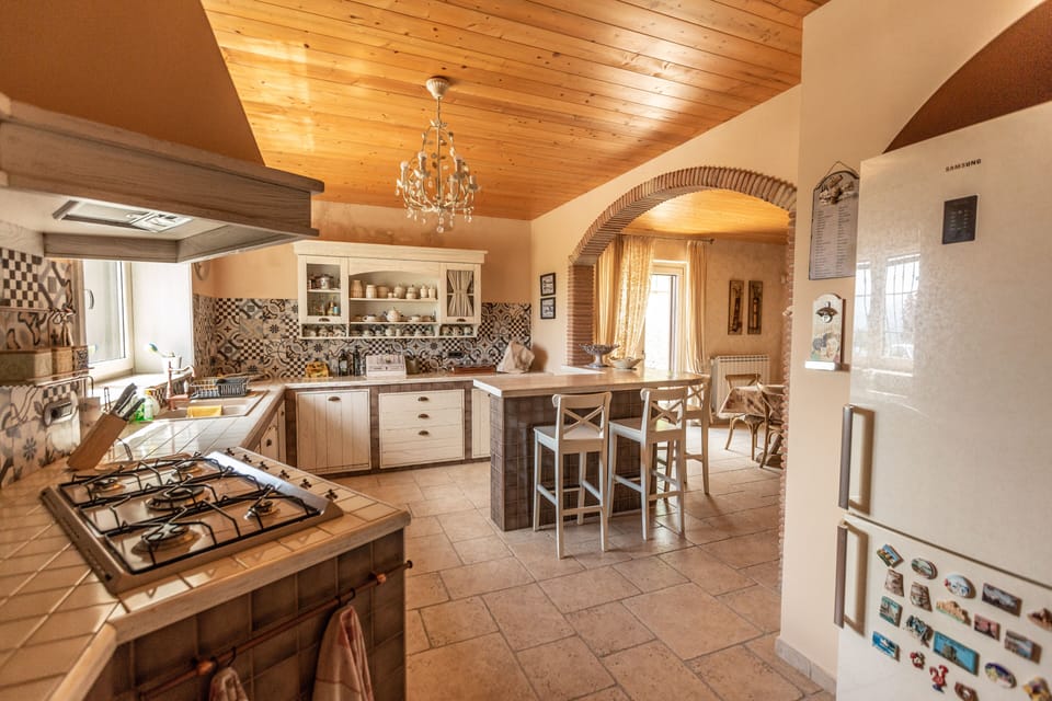 Villa, Terrace, Mountainside | Private kitchen | Full-size fridge, oven, dishwasher, electric kettle