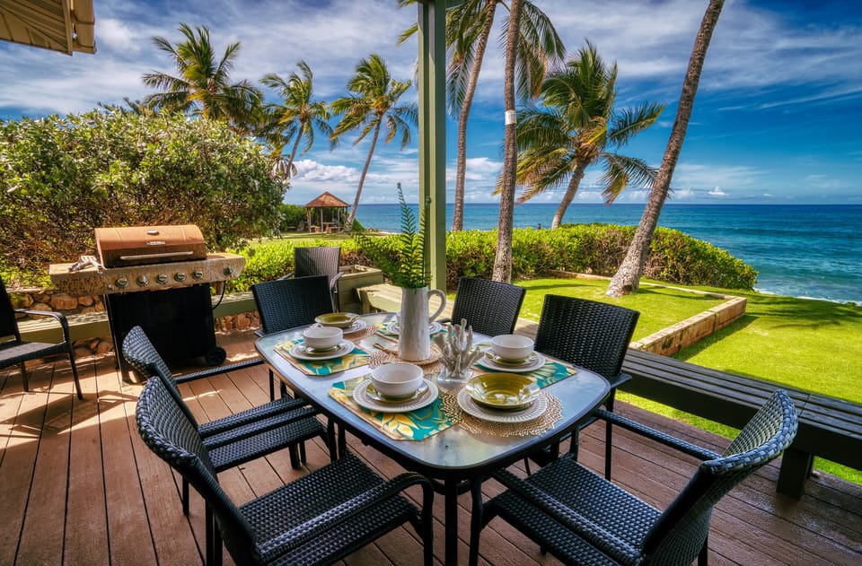 Beachfront dining with a view! 