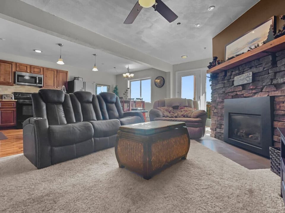 Cozy living room with fireplace