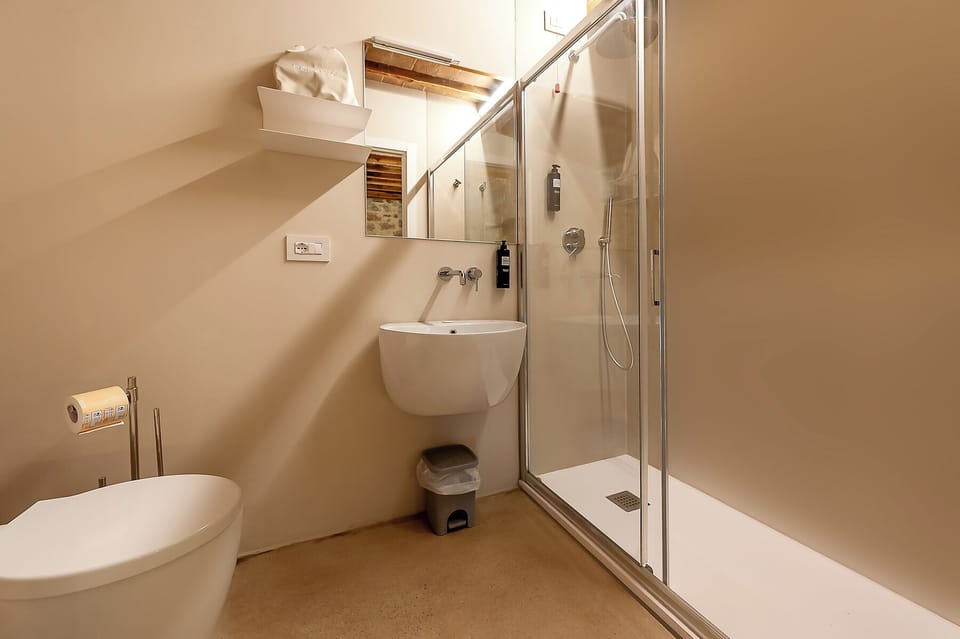 Deluxe Double Room | Bathroom | Shower, free toiletries, hair dryer, slippers