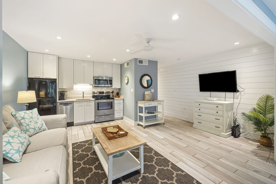 Spacious open living room area.