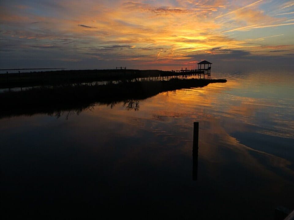 Spectacular sunset views from the private dock!