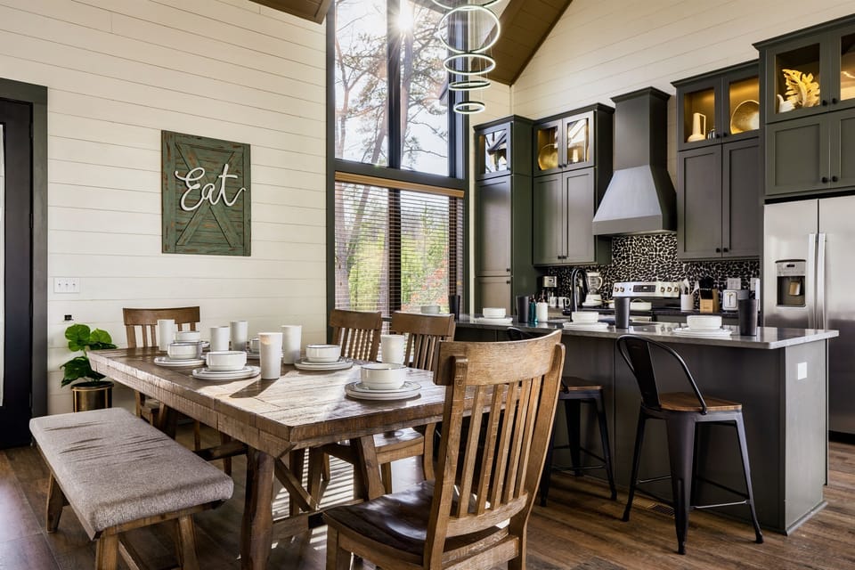 Enjoy each other's company in our kitchen/dining area